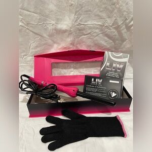 LIV Pink Hair Styling Wand with Glove